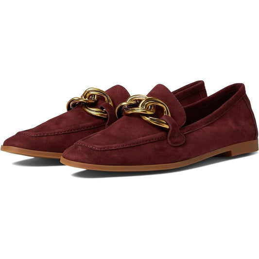 Loafers Crys Maroos Suede Chain Link Flats