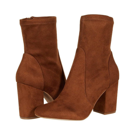 Tracker Cognac Heeled Ankle Boots