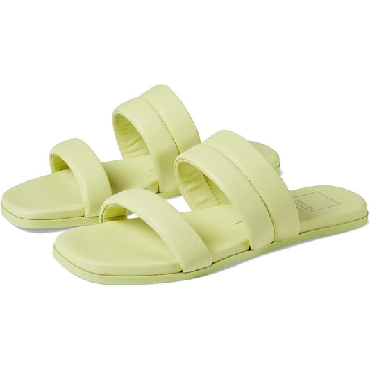 Adore Lemon Cream Leather Slides