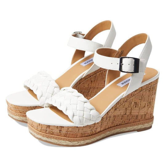 Darling White Wedge Sandals