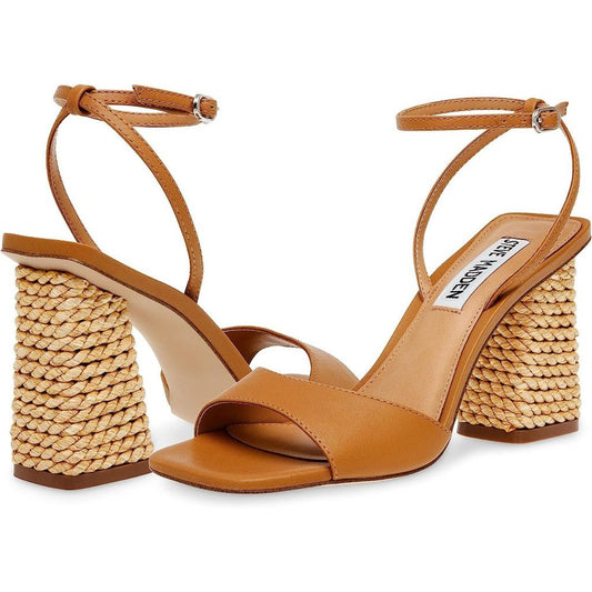 Rozlyn Tan Leather Strappy Heeled Sandals