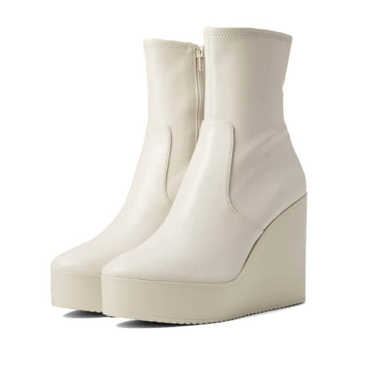 Witness White Wedge Boots