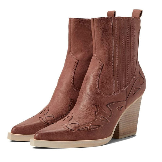 Beaux Rose Leather Western Booties