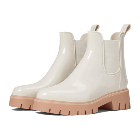 Thundr H2O Ivory Patent Stella Ankle Booties