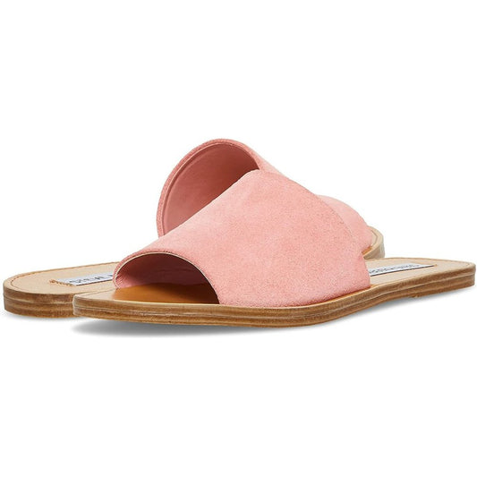 Grace Pink Suede Boho Summer Flat Slides