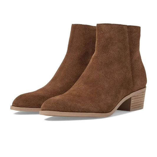 Aggie Brown Suede Ankle Booties