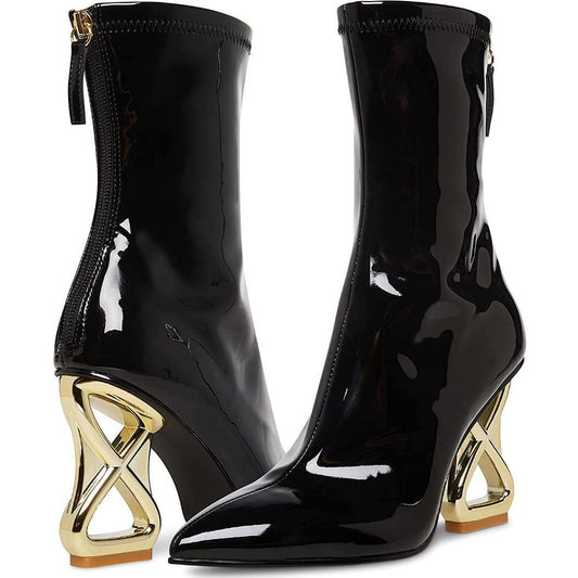 Londyn Patent Heeled Booties
