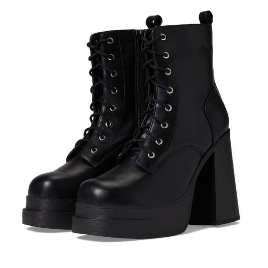 Persuade Lace Up Heeled Booties